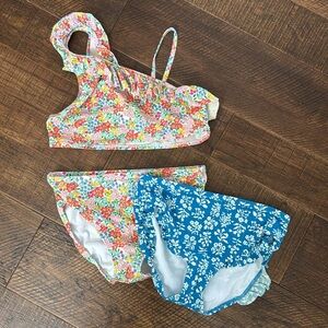 Mini Boden Girls Bikini Set with Extra Bottoms